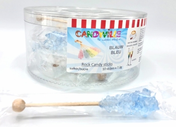 Tubo Rock Candy Sticks Blauw (10 stuks)
