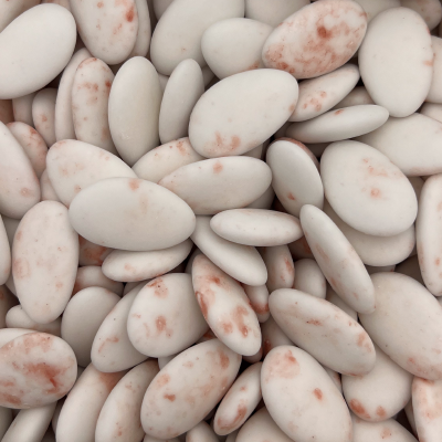 Suikerbonen / Dragees Marbré Wit/Oud Roze Mat