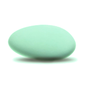 Suikerbonen / Dragees Watergroen Gelakt