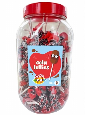 Lollywood Cola Lollies in Tubo - 100 stuks