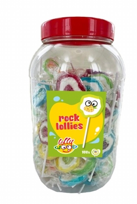 Lollywood Rock Lollies in Tubo - 100 stuks