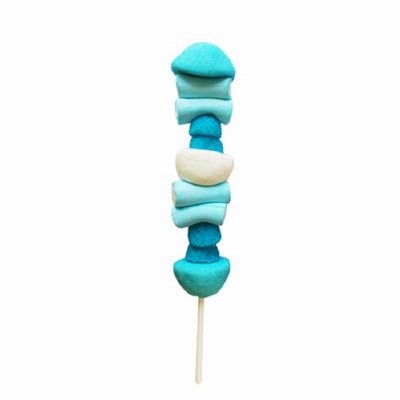 Lollywood Spekbrochette Blauw Wit 20 cm - 70 gram
