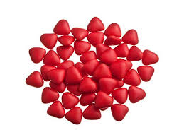 Dwerghartjes / Coeurs Nains Rood Gelakt